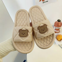 Slipper female summer ins cute cartoon girl heart Student Non-slip soft bottom Bath cool indoor and outdoor wear