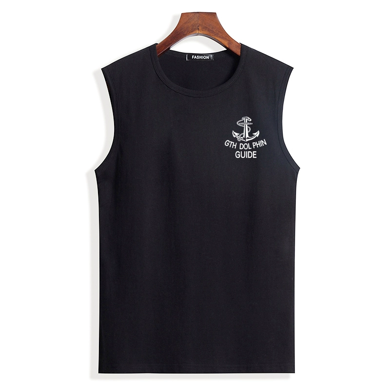 Áo vest nam cotton thể thao thủy triều rộng cỡ áo không tay áo thun trẻ trung mùa hè thoáng khí thể thao chạm đáy áo thể dục - Áo vest cotton áo khoác ghi lê nam