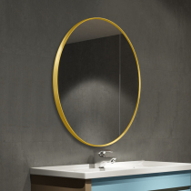 Jinggu oval bathroom cosmetic mirror with frame bathroom bathroom bathroom gold round mirror