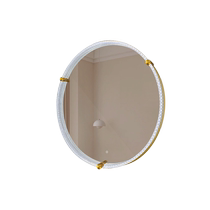 Main-sleeper cosmetic mirror wall-mounted style large dresser Mirrors Round Intelligent Bathroom Mirror Art Decorative mirror with lamp