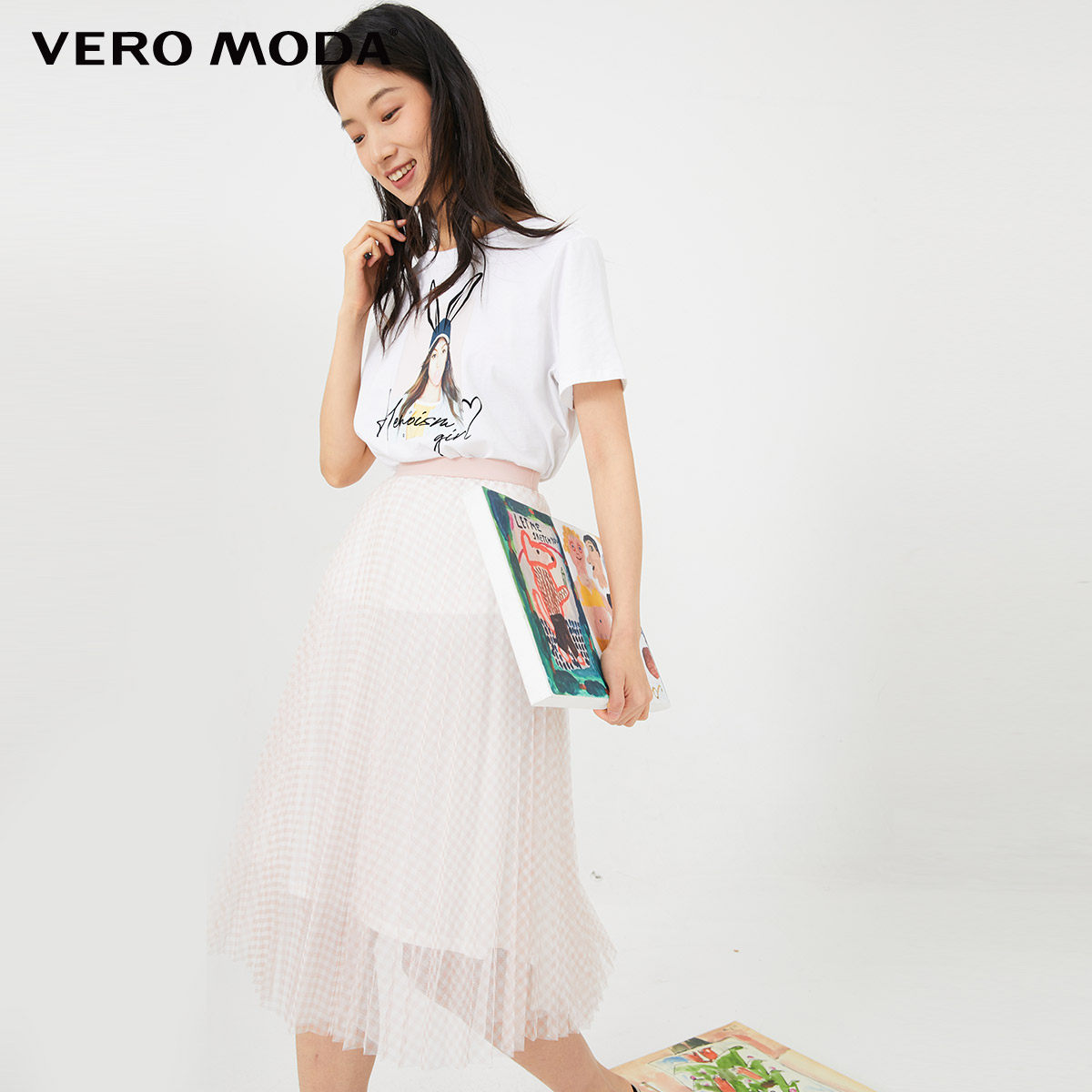 VeroModa 夏季格纹花色透视半身裙 天猫优惠券折后￥109包邮（￥149-40）2色可选
