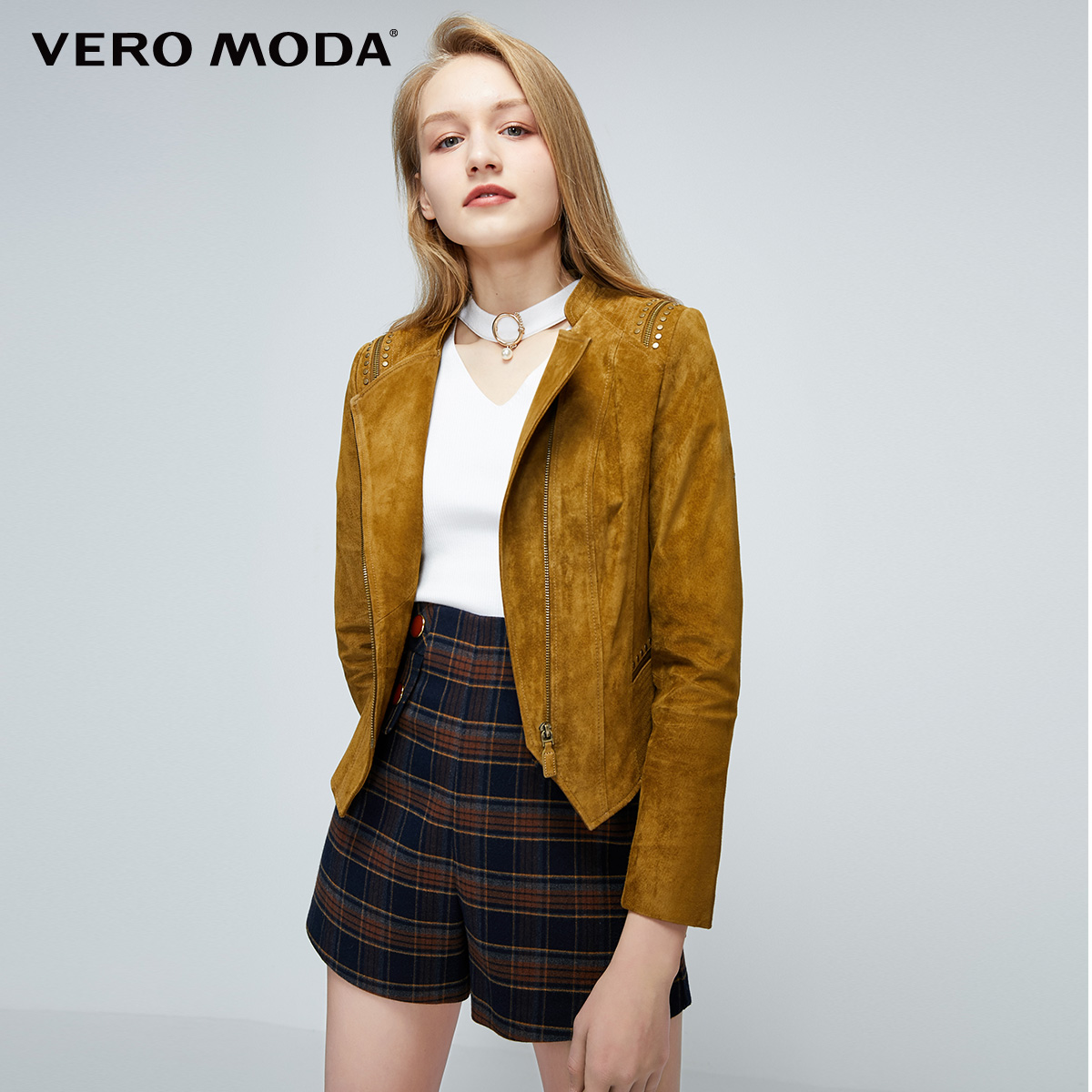 Vero Moda 2020 Spring / Summer in New gió cổ điển người phụ nữ thân biker jacket da) 320.110.527