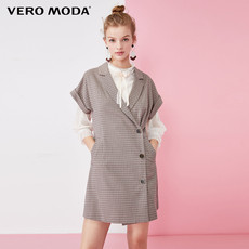 Женское платье 永久下架vero moda格纹翻领短袖连衣裙|31937b521