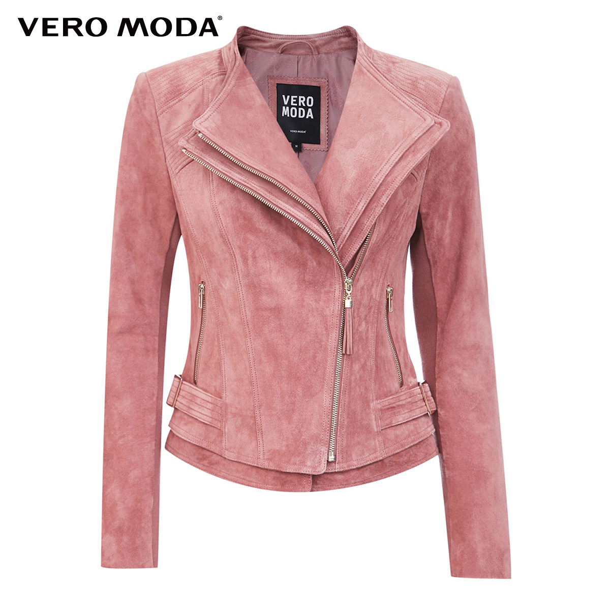 Vero Moda Vintage đầu máy dây kéo trang trí da da váy phụ nữ) 319310520