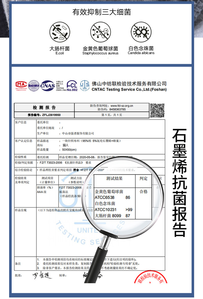 猫人 男士冰丝无痕 石墨烯抗菌四角裤 3条 图6