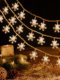 Christmas decorations LED lights flashing string lights starry snowflake lighting scene arrangement Christmas tree hanging decorations