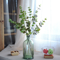 Eucalyptus leaf simulation green plant money leaf round leaf fake flower branch Living room decoration Zen decoration Dried flower arrangement