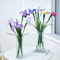 Iris simulation decoration placement living room flowers Alice dried flowers fake flowers floral purple bouquet long branch flower arrangement