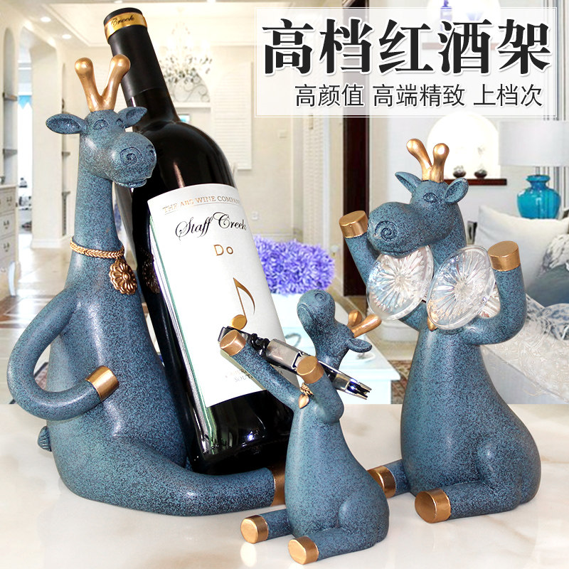 Nordic red wine shelves Upscale Living Room Wine Cabinet in Red Wine Racks SHELVES European Style Wine Bottle Shelf Shelve