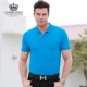 Kinh doanh áo thun cotton thương mại tùy chỉnh ve áo ngắn tay sợi gốm áo thun văn hóa doanh nghiệp áo sơ mi quảng cáo in logo