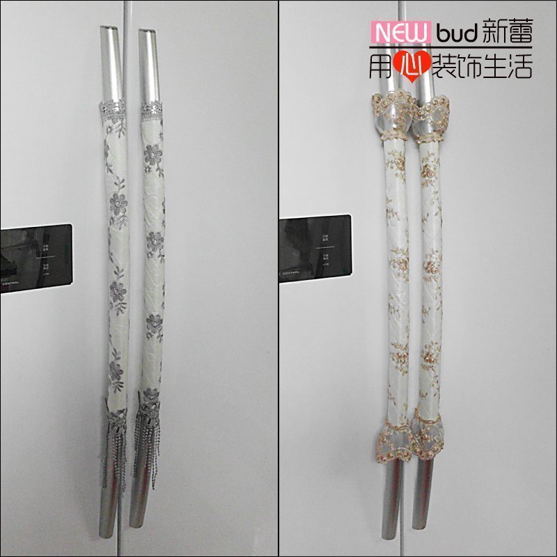 Eurostyle embroidered double door refrigerator handle sleeve thickened lengthened handle sleeve double door refrigerator quilted handle sleeve