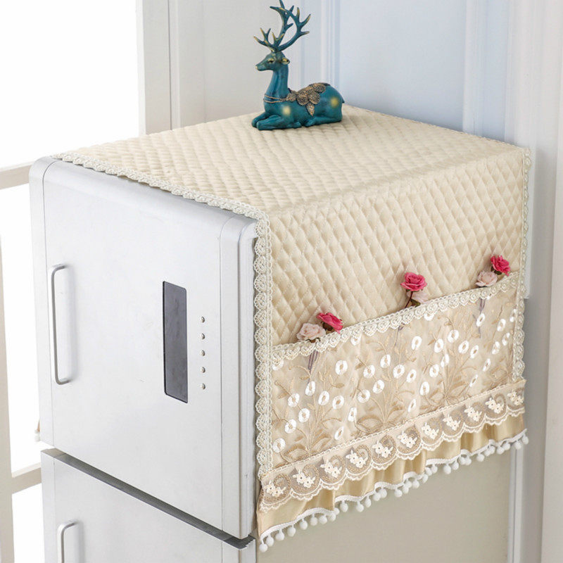 Lace Refrigerator Cover Single Double Door Dust Cover Washing Machine Tool Cabinet Cover Clothing Machine