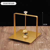 Держатель для бумажных полотенец квадратный, золото