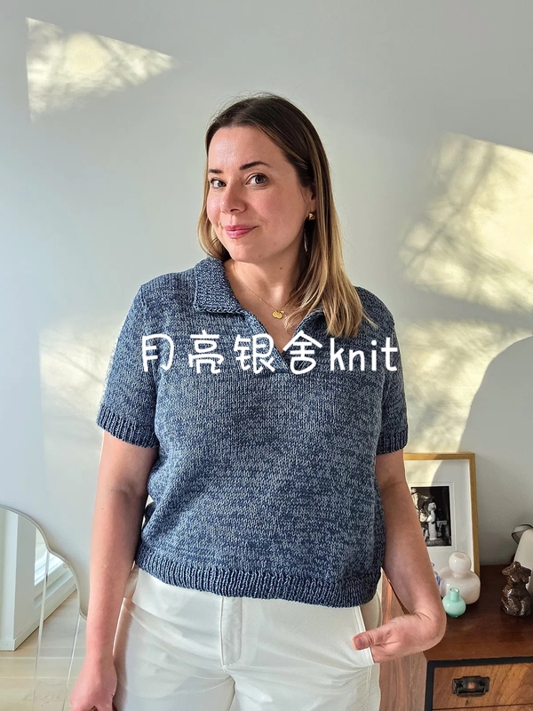 Beifeng Polo Pullover Women's Simple Casual Lapel Sweater Knitting Pattern with Chinese Text Instructions