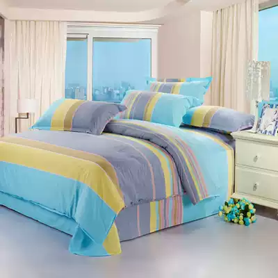 Home textile four-piece cotton summer simple princess style student dormitory skin-friendly spring, autumn and winter bedding cotton