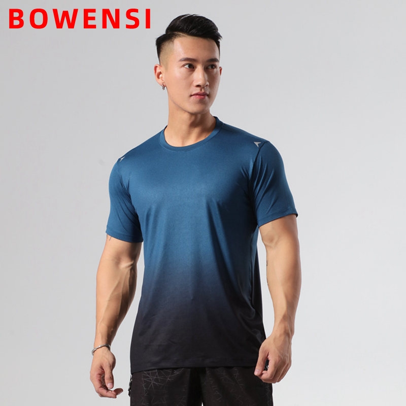 Sports T-shirt men's summer short-sleeved casual quick-drying large size loose thin fitness basketball outdoor slim running