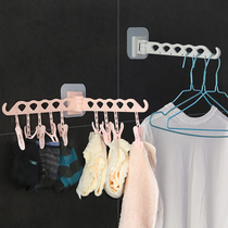 Balcony window drying rack outside the window artifact hanging window sill folding high-rise cool simple wall hanging