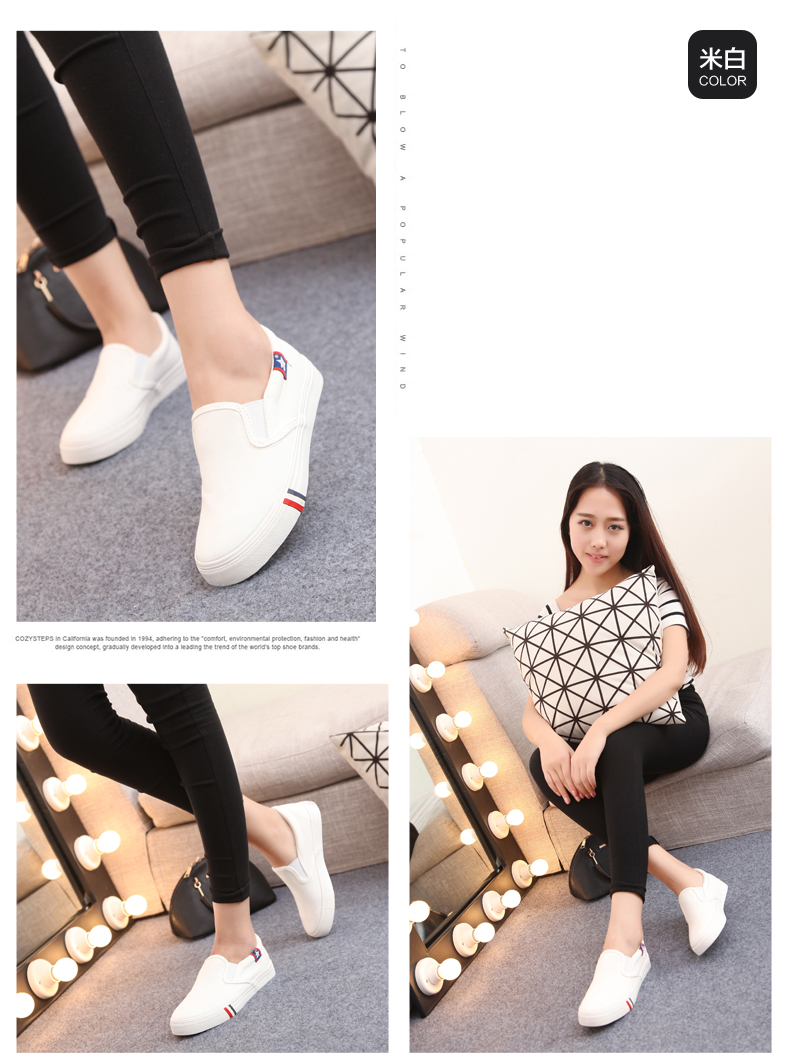 Mùa xuân cỡ lớn giày nữ 40-43 giày vải nữ 41 giày thể thao màu trắng lớn giày sinh viên bình thường 42 - Plimsolls giày golf nữ