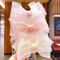 Net red hipster womens childrens bow hairclip headwear girl does not hurt hair bangs clip hair