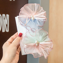 Korean childrens hipster mesh hairclip headwear Princess cute temperament banghai clip edge clip girl simple hairpin