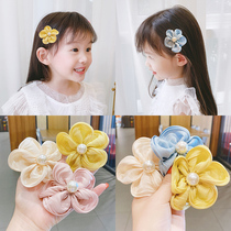 Childrens cute big flower duckbill headdress little girl does not hurt hair bangs clip edge clip girl baby hairhairclip