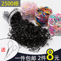 Children dont hurt hair tie hair ring baby simple black disposable rubber band baby cute head rope hair accessories