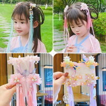 Chinese style children cute bow hairclip pin headgear Princess temperament Hanfu headdress Liu Haijia clip girl hair clip