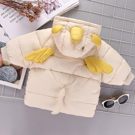 女童抖音同款会动小翅膀棉服女宝宝羽绒棉衣儿