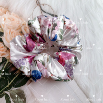 Spot American Kitsch Pillow Sleeping Hair Tie Large Intestine Hair Rope French Retro Satin Hair Tie for Sale