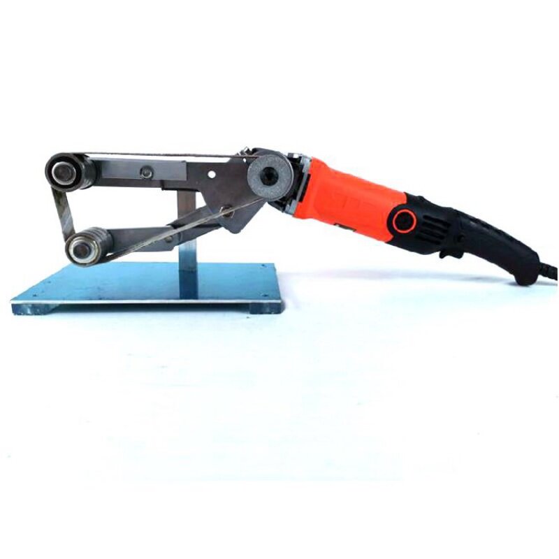 Woodworking frosted angle mill varnishing band machine small polishing machine bracket round tube corner mill change sand belt machine grinding knife machine