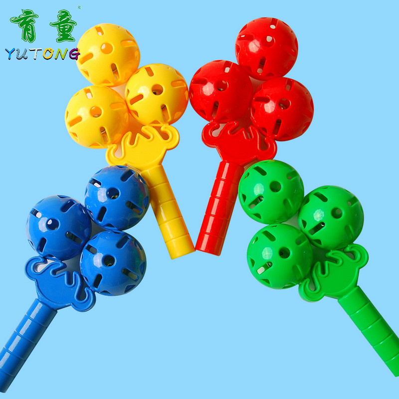 Children's children's sound plastic toys Kindergarten children's gymnastics music and dance performance props hand rattle