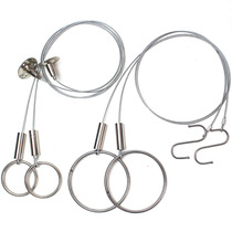 Clothing store window hanging steel wire ring hanger lanyard sign billboard lighting sling rope hook hanging chain