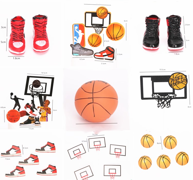 Basket Sneakers Gold Happy Birthday Cake Decoration Hem Dunk Shoebox Shoes Box Basket Men's God Baking Plugin Inserts
