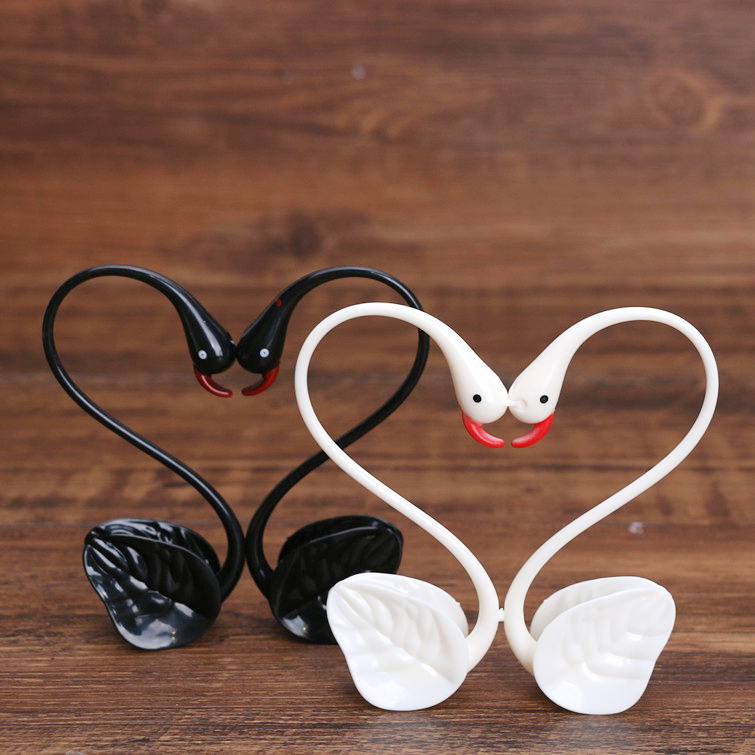 Birthday Cake Decoration Swing Accessories Meritocratic Black & White New Loving Crown Swan Romantic Baking Dessert Table Hem