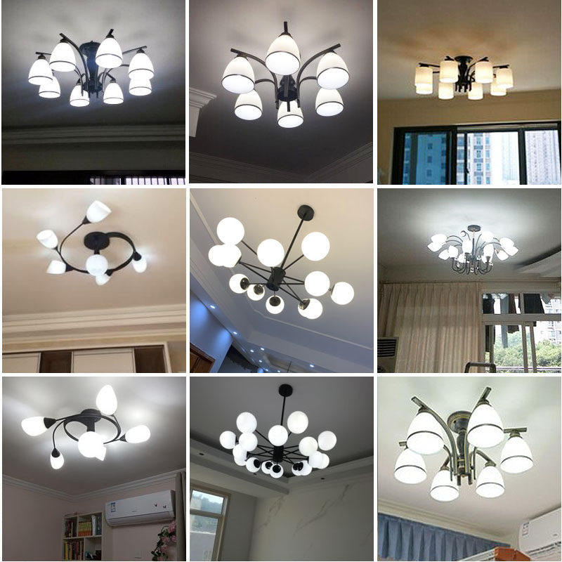 Modern Simple Living Room Lighting Nordic Iron Art Luxury Room Ceiling LightsAmerican Creative Light Magic Bean Chancellor