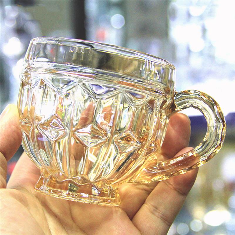 Crystal Tea Cup Yucrystal Glass with Crystal Cup Simple Cup Cup Household Hospitality Little Glass Cup European style