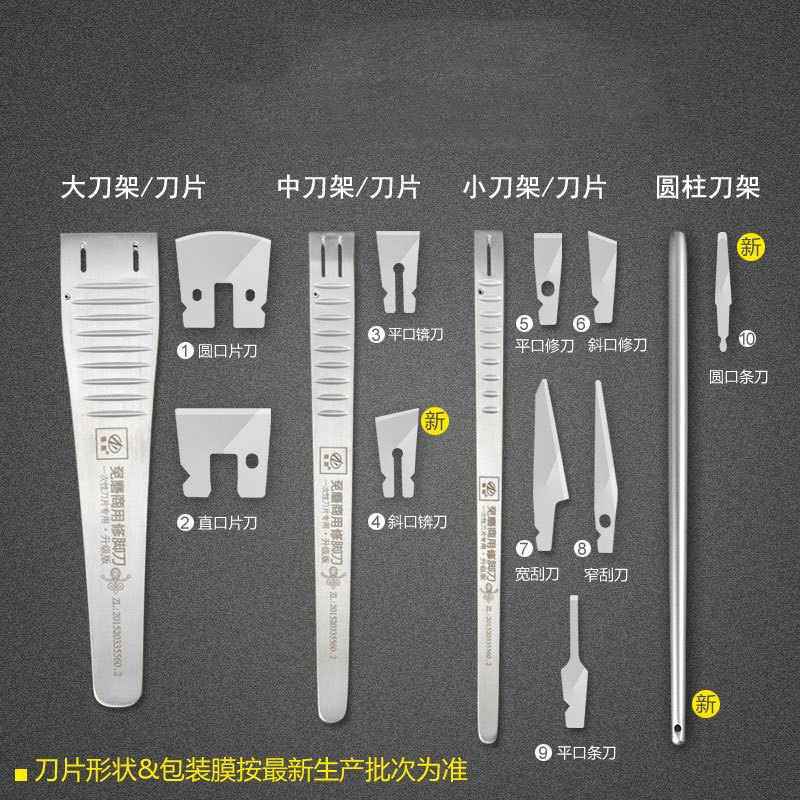 Feiwan Knife Tools Pedicure Technician's Special Knife Tool Kit Professional Pedicure Dead Skin Removal Disposable Foot Care and Nail Fungus Blades