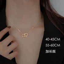 925 Pure silver love necklace female lock PLL minimal Han version of the heart - shaped necklace necklace necklace chain