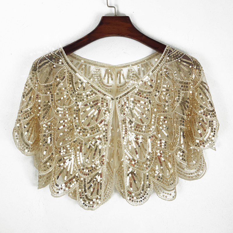 European and American Cross-Border New Style Sequin Three-Quarter Sleeve Short Cardigan Cheongsam Outerwear Shawl for Dance Parties European and American Cross-Border New Style Sequin Three-Quarter Sleeve Short Cardigan Cheongsam Outerwear Shawl for Dance Parties