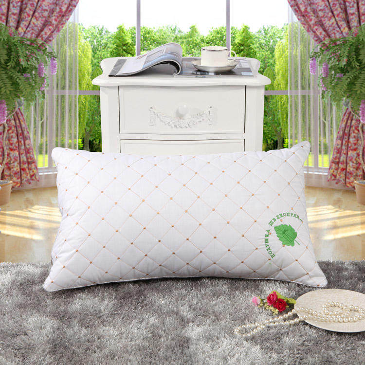 Full Cotton Quilted Silk Pillow Core High Bomb Imitation Silk Medium-high Pillow Pillow Hotel Whole Head Adults Home Care Cervical Spine Pillow