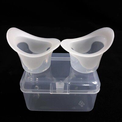 Half silicone 10ML scale eye wash cup reusable vibrato net red household eye cleaning tool cup cover