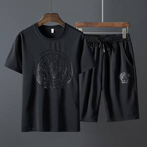 2020新款男士男士套装胖子夏季