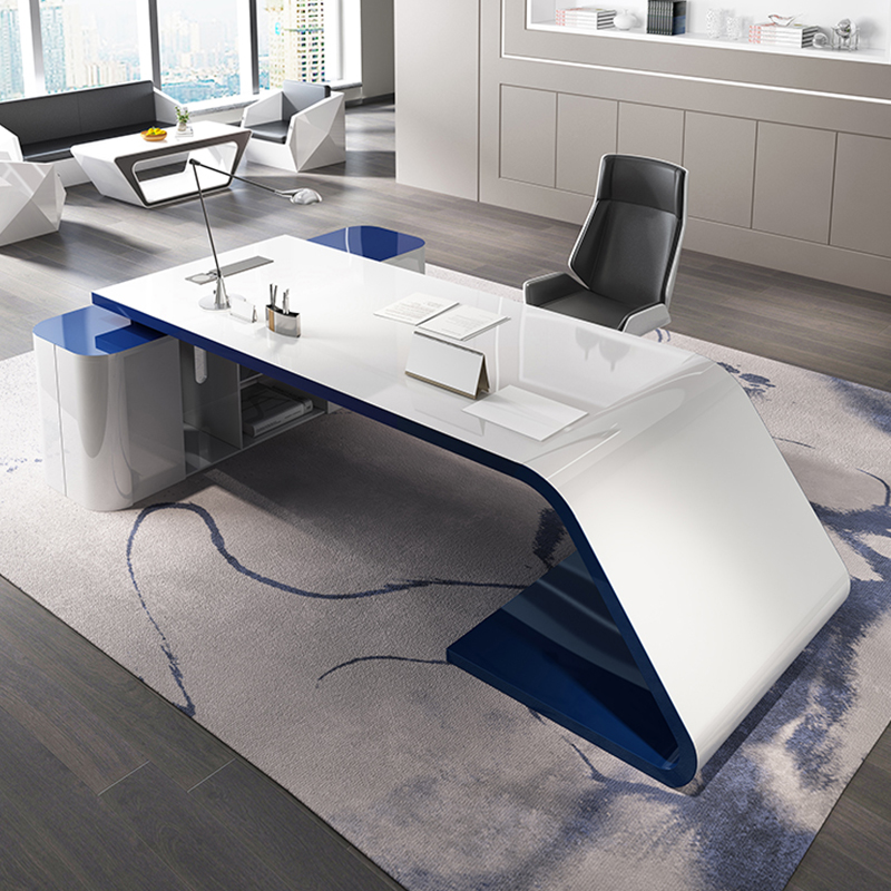Painted boss desk simple modern white boss desk president desk manager desk executive desk executive desk creative fashion