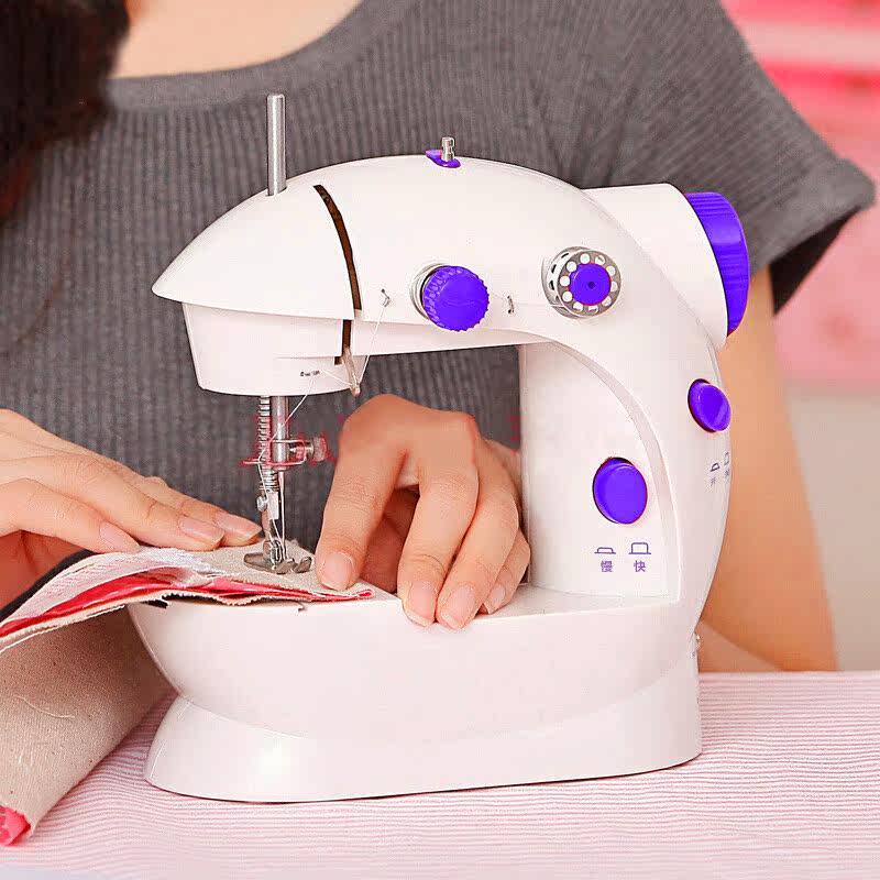 Household electric sewing machine multifunctional eat thick mini sewing machine with light portable type household pedal sewing machine