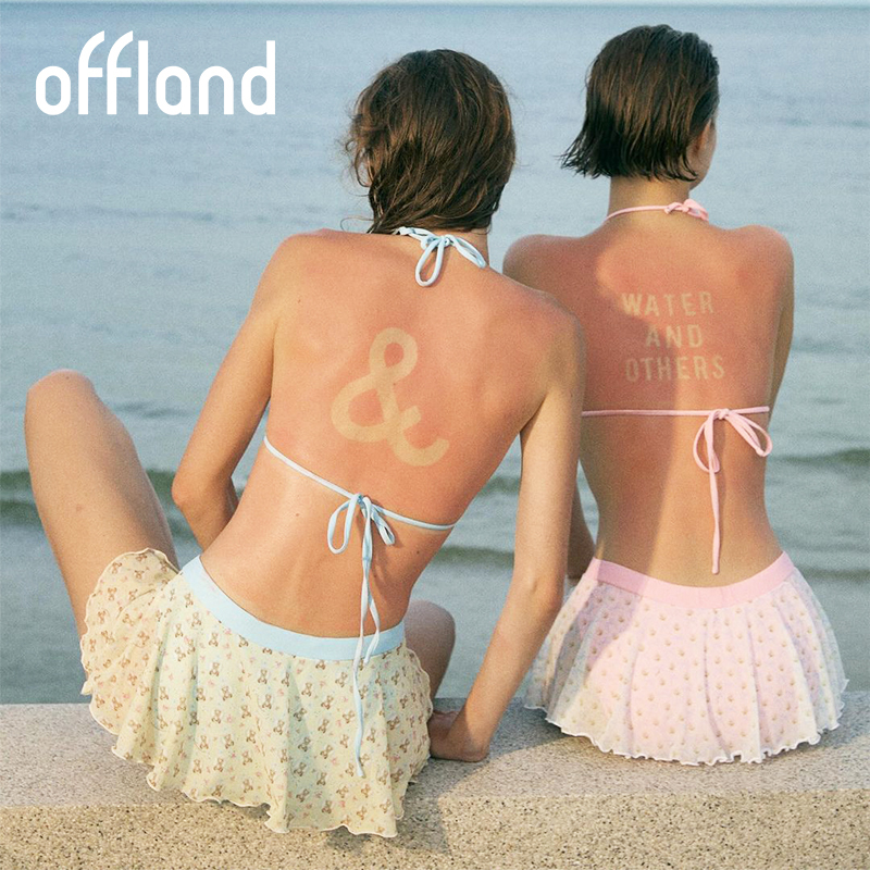 「One Style Like the Other」Offland Waterandothers Teddy Bear Bikini Tube Top Skirt Pants