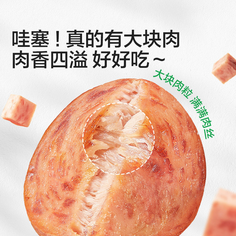 Baby Is Craving for Black Pork Luncheon Meat and Pork Sausage, a Snack for Children over One Year Old, and a Complementary Food for Infants and Young Children
