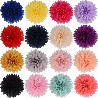 9cm chiffon fabric chrysanthemum DIY hairclip handmade jewelry bridal handmade jewelry bridal handheld jewelry hat decoration flower accessories