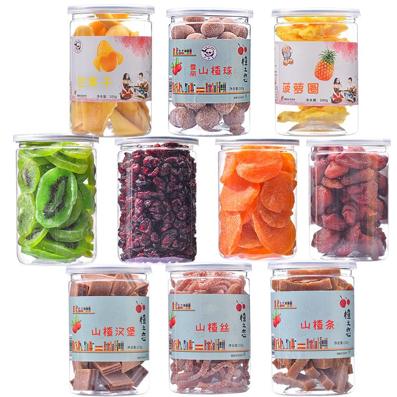 Strawberry Mango Cranberry Kiwi Crispy Hawthorn Dried Yellow Peach Pineapple Red Apricot Tangerine Dried Raisin Dried Fruit