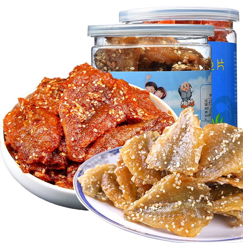Xiao Xiumeng small yellow croaker dried snacks ready-to-eat fish mixed flavor fish fillet 130gX2 seafood snacks