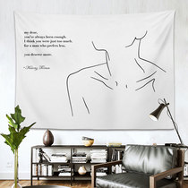 Tapestry simple Nordic ins hanging cloth creative wall background decorative painting cloth abstract Net Red Anchor headboard hanging painting